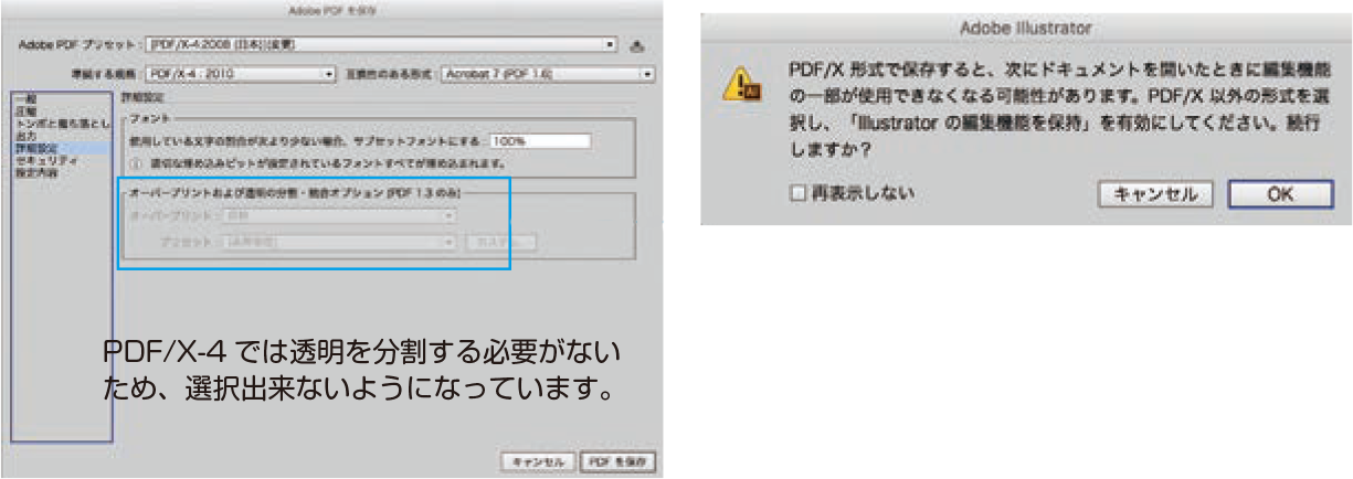 PDF/X-4で保存する場合⑤